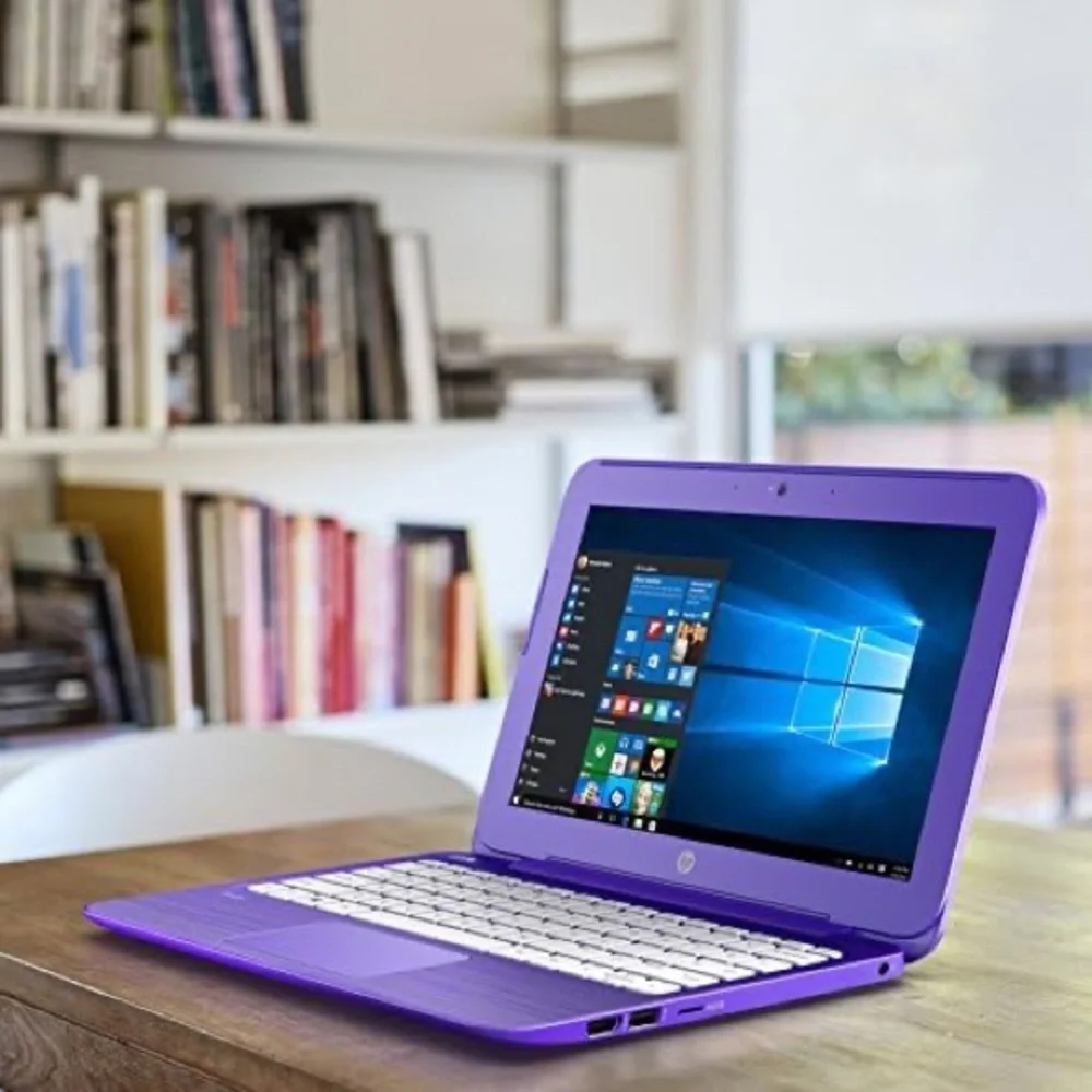 HP Bright Blue Laptop with White Keyboard. Gently used. Windows 10 installed.